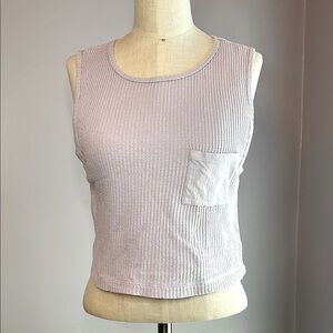 Forever 21 Lilac Thermal Cropped Sleeveless Tank Top